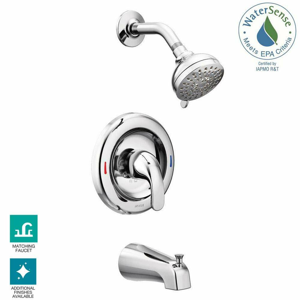 MOEN Adler 82603 Single Handle 4-Spray Tub and Shower Faucet 1.8 GPM in Chrome (Valve Included)