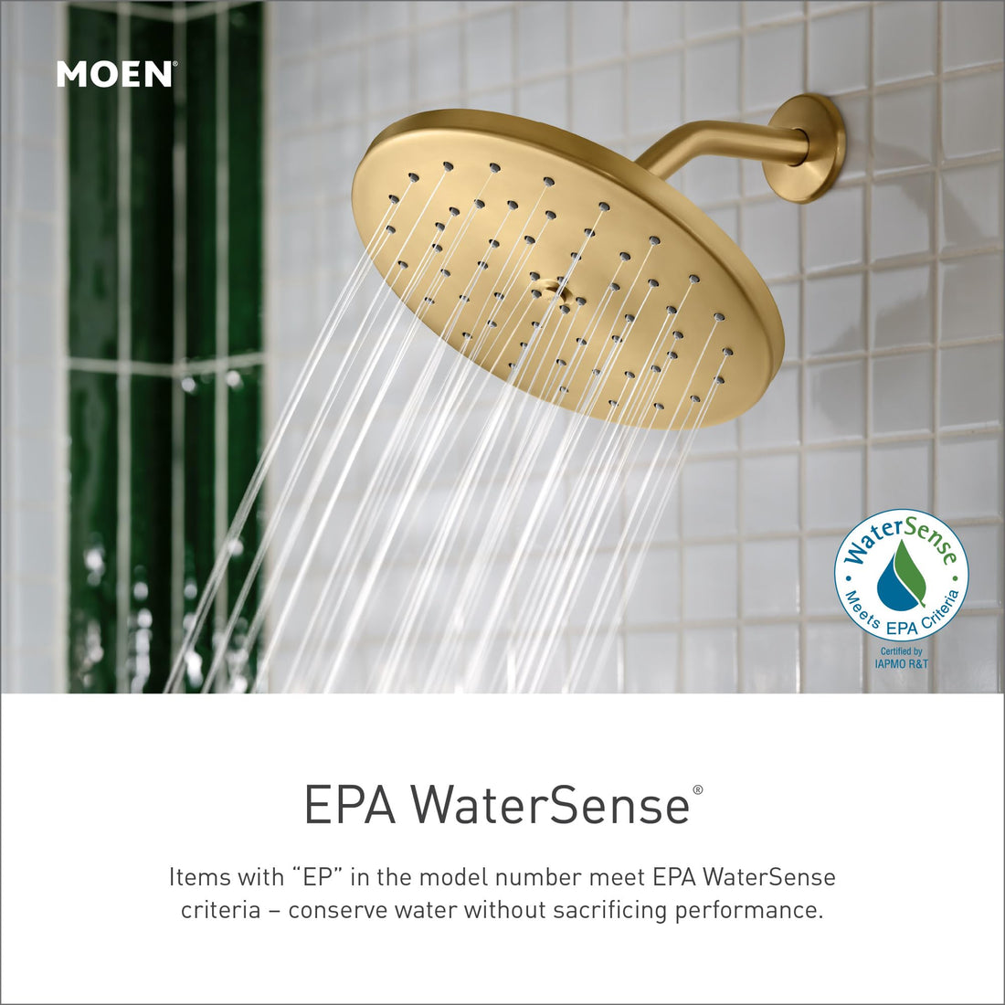 Moen CIA UT2262EPBG M-CORE 2-Series Eco Performance 1-Handle Shower Trim Kit in Brushed Gold (Valve Required)