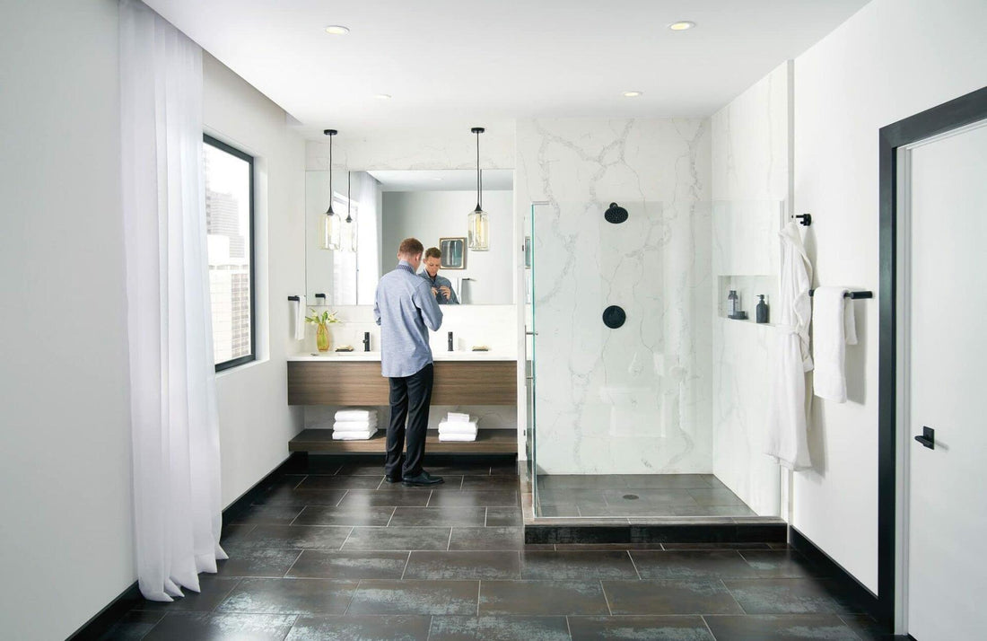Moen S176EP15BL Eco-Performance One-Function 6-3/4&quot; Diameter Spray Head Rainshower in Matte Black