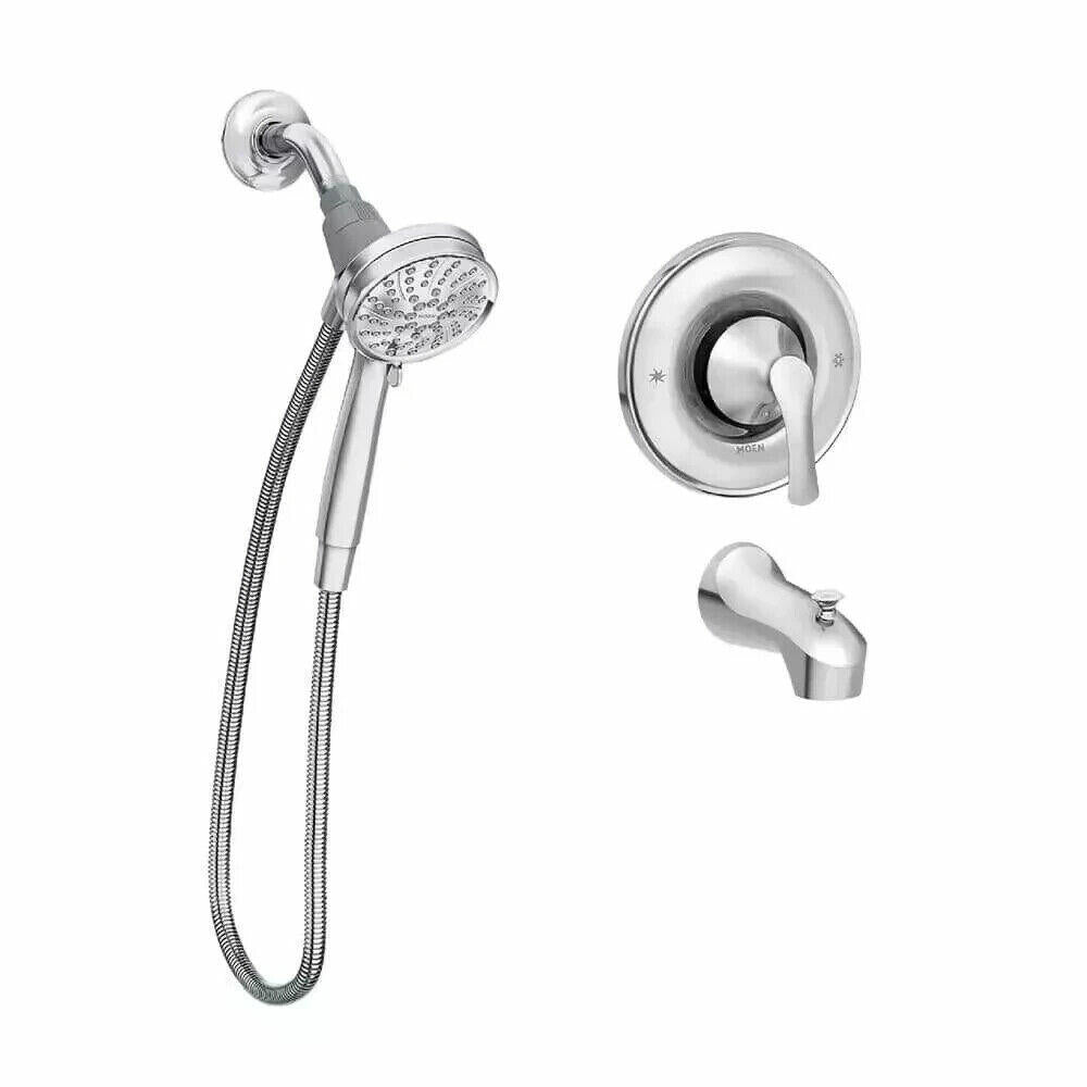 MOEN Darcy 82560 with Magnetix Single-Handle 6-Spray 3.75 in. Tub and Shower Faucet in Chrome (Valve Included)
