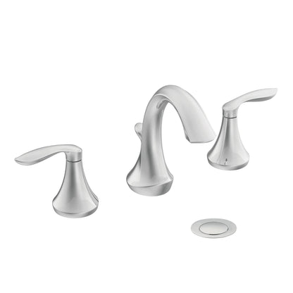 MOEN Eva T6420 Widespread 2-Handle High-Arc Bathroom Faucet Trim Kit in Chrome (Valve Not Included)