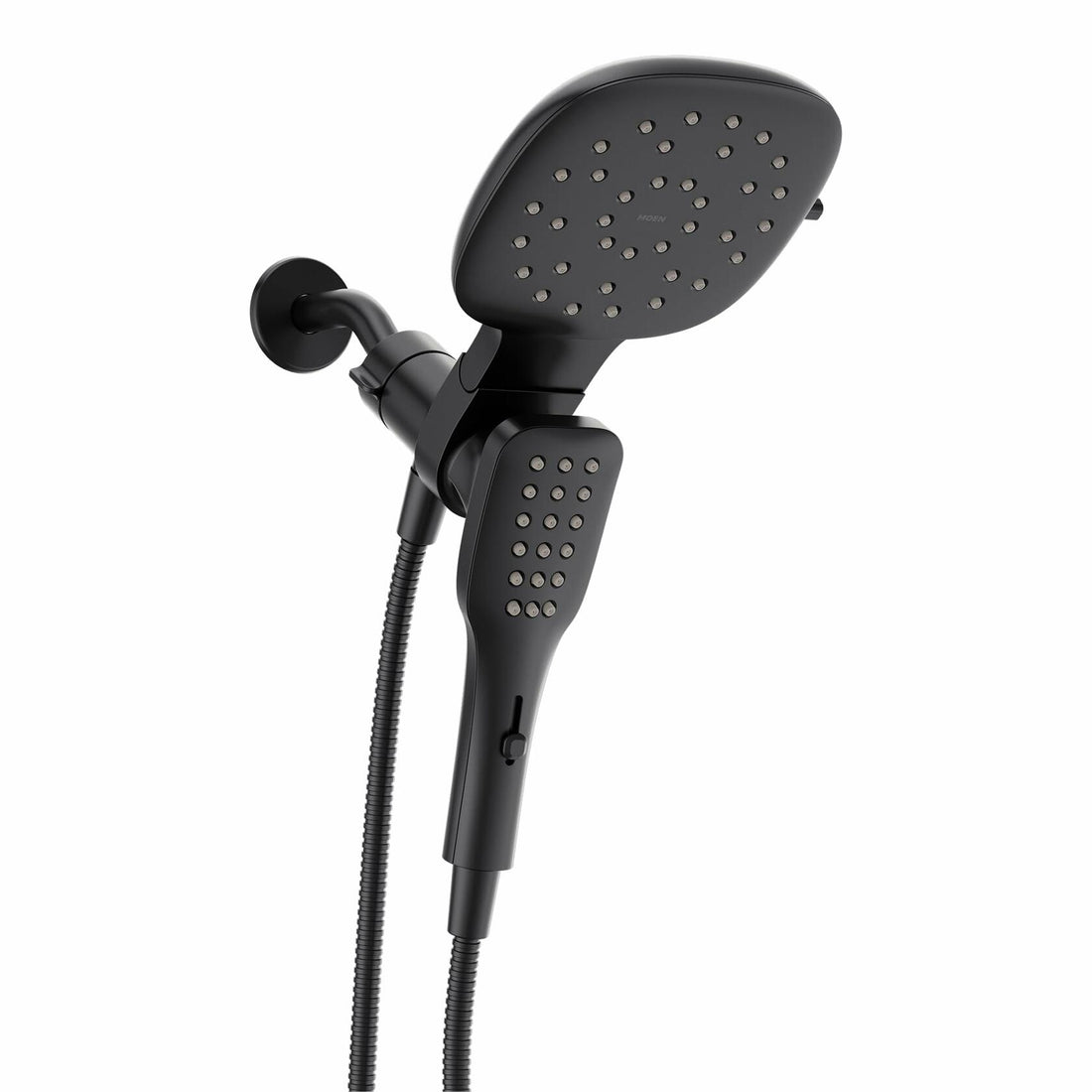MOEN Verso 220C5EPBL Eco-Performance Infiniti Dial Square Rain Shower Head with Detachable Hand Shower Head in Matte Black