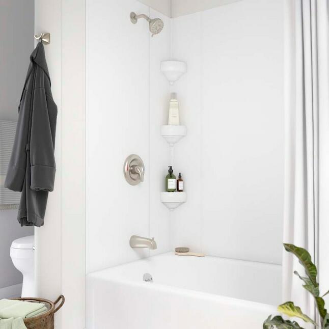 MOEN Adler 82603SRN  1-handle Multi-function 3.5-in Round Bathtub and shower Faucet in Spot Resist Brushed Nickel (Valve Included)