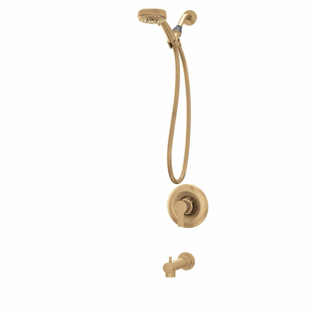MOEN Meena 82618BZG Single Handle 4-Spray 4 in. Tub and Shower Faucet 1.75 GPM in. Brushed Gold (Valve Included)