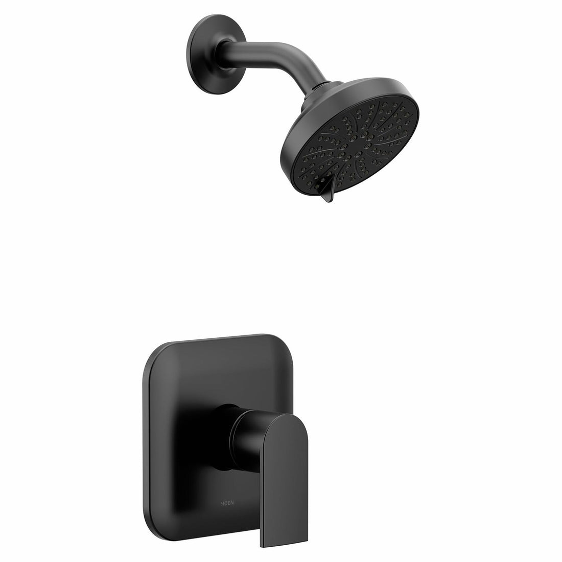 MOEN Genta UT2472EPBL LX M-CORE 2-Series Eco Performance 1-Handle Shower Trim Kit in Matte Black (Valve Not Included)