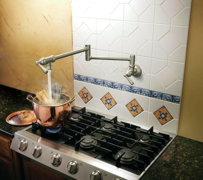 MOEN Traditional S664BZG Wall Mount Swing Arm Pot Filler in Bronzed Gold