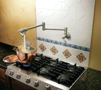 MOEN Traditional S664BZG Wall Mount Swing Arm Pot Filler in Bronzed Gold