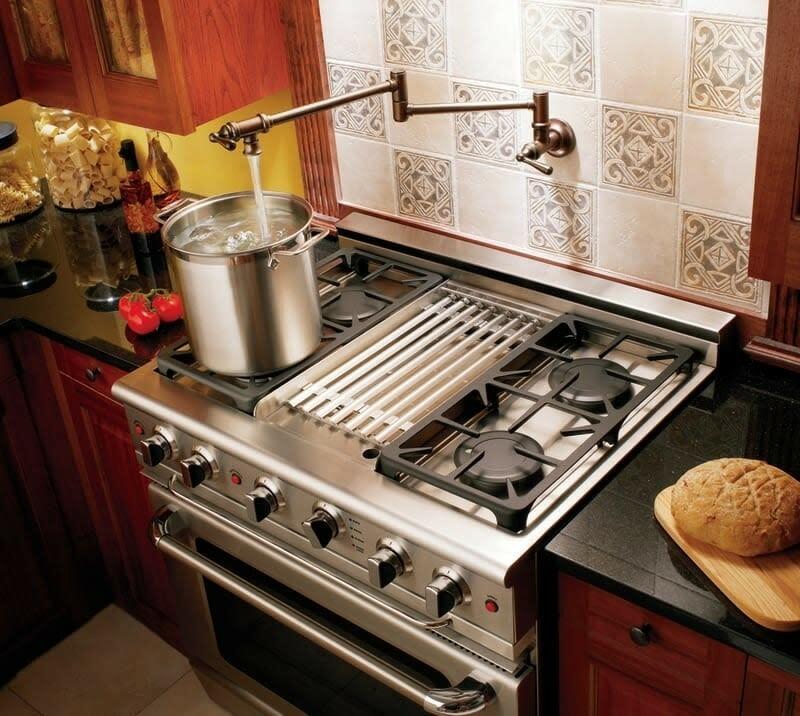 MOEN Traditional S664BZG Wall Mount Swing Arm Pot Filler in Bronzed Gold