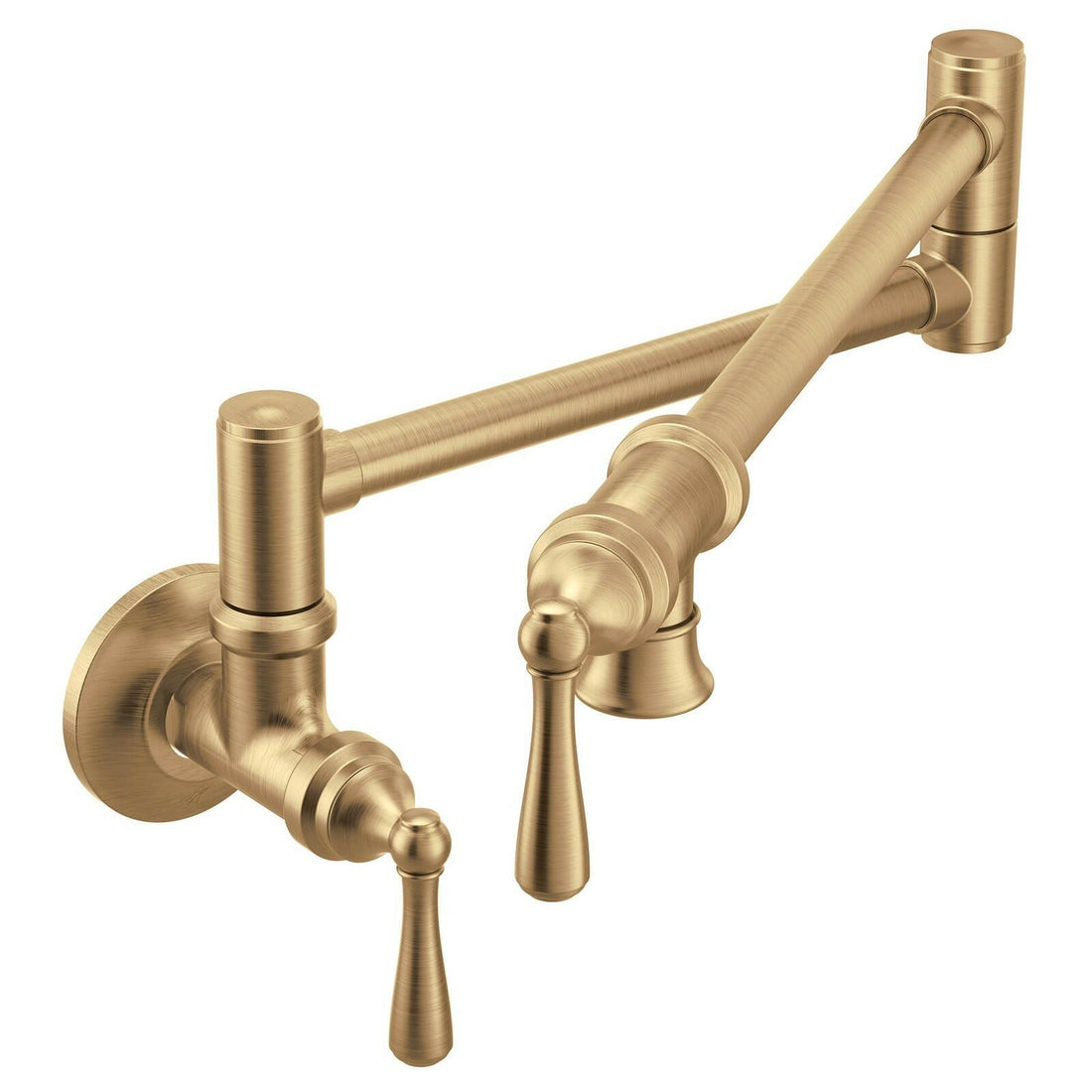 MOEN Traditional S664BZG Wall Mount Swing Arm Pot Filler in Bronzed Gold