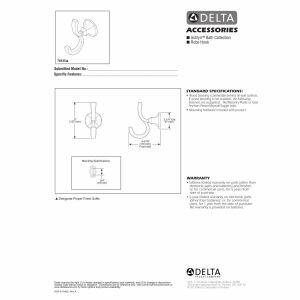 Delta Faucet 76435-SS Ashlyn Towel Hook, Stainless