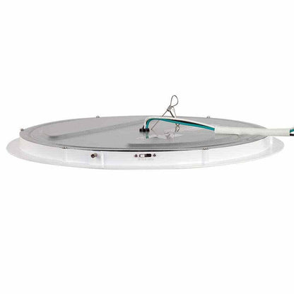 Commercial Electric 15 in. 22.5-Watt White Integrated LED 1650 Lumens Edge-Lit Round Flat Panel Flush Mount Ceiling Light w/Color Changing