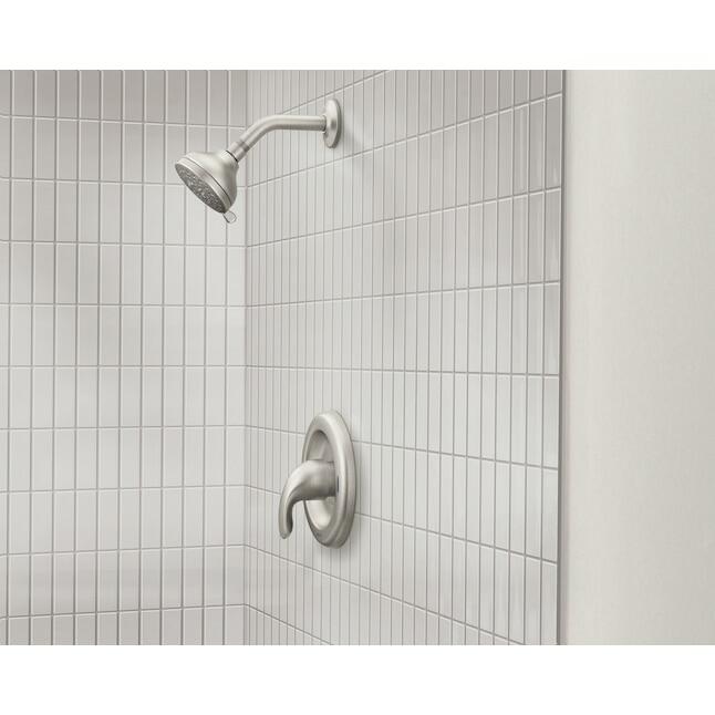 MOEN Adler 82604SRN One Handle Shower Faucet in Spot Resist Brushed Nickel (Valve Included)