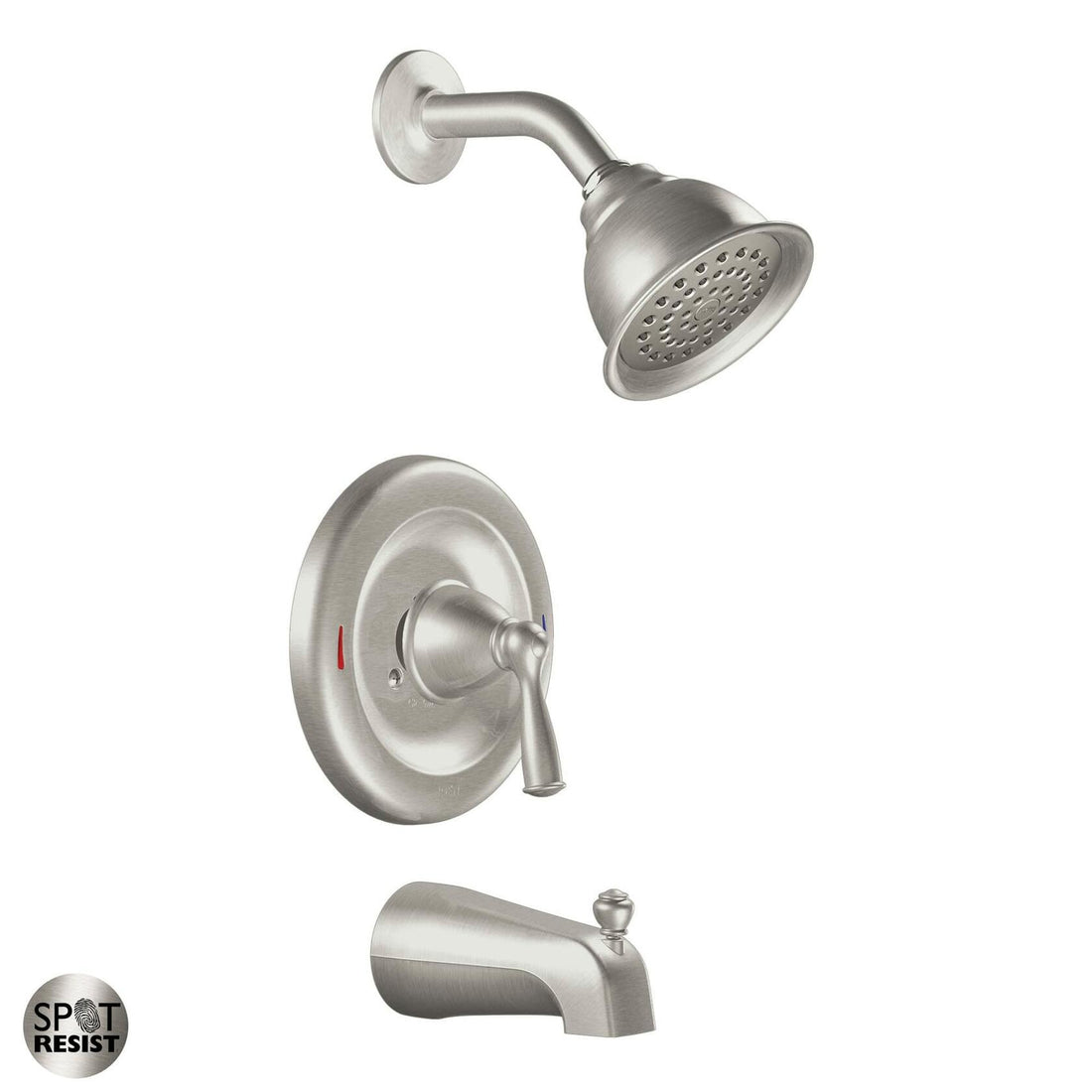 MOEN Banbury 82910SRN Tub/Shower Faucet Handle, Spout and Showerhead in Brushed Nickel