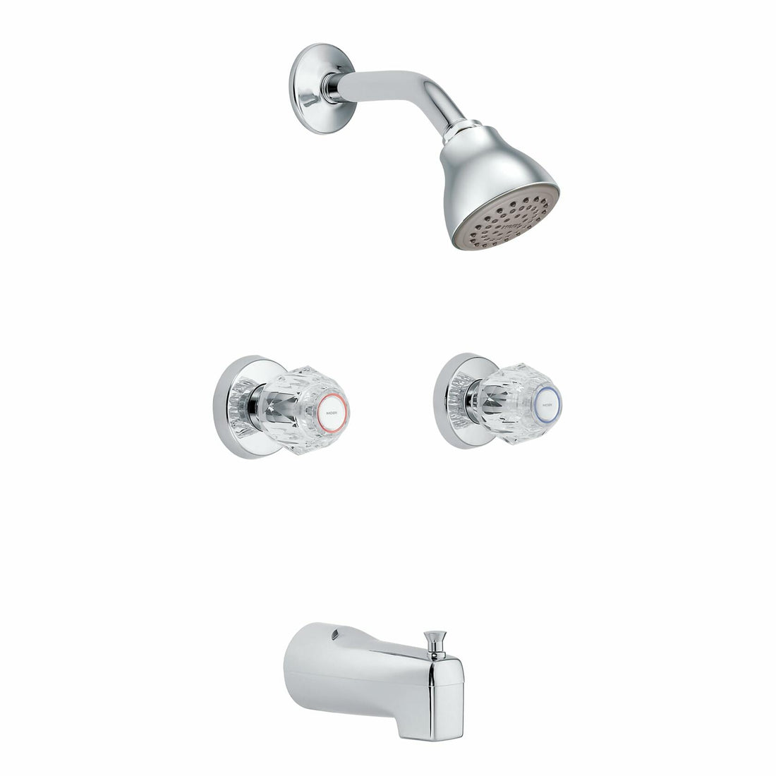 MOEN Chateau 2919EP Two-Handle Tub and Eco-Performance Shower Faucet in Chrome (Valve Included)