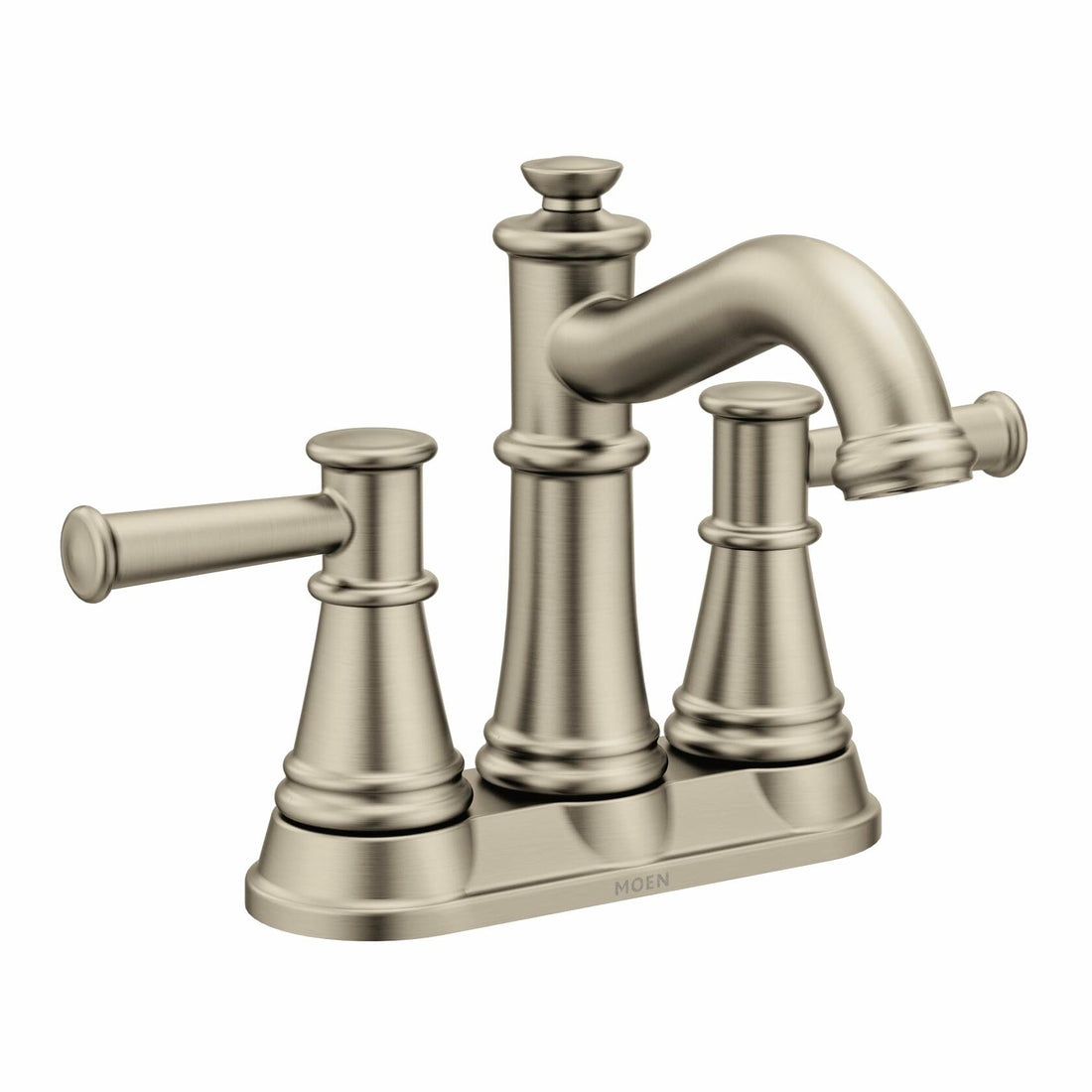 MOEN Belfield 6401BN Centerset 2-Handle Bathroom Faucet in Brushed Nickel