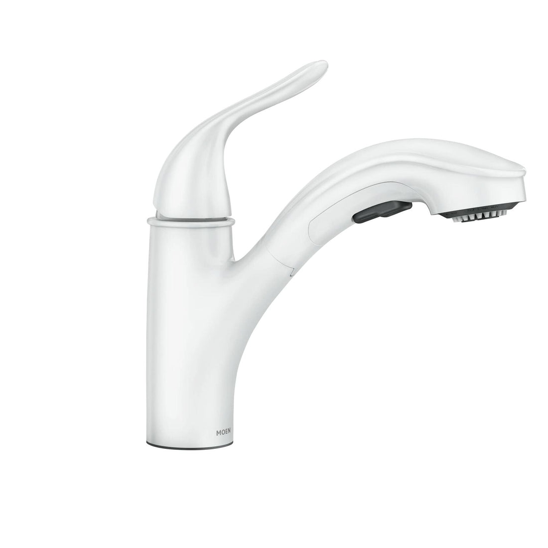 MOEN Brecklyn 87557W Single-Handle Pull-Out Sprayer Kitchen Faucet with Power Clean in White