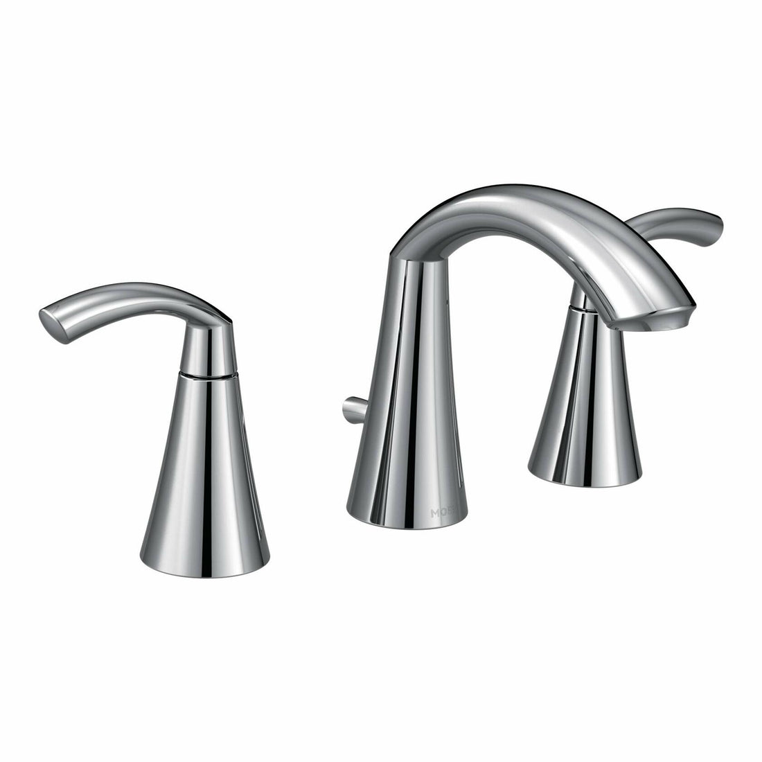 MOEN Glyde T6173 Two-Handle 8-Inch Widespread High Arc Modern Bathroom Sink Faucet in Chrome (Valve Required)