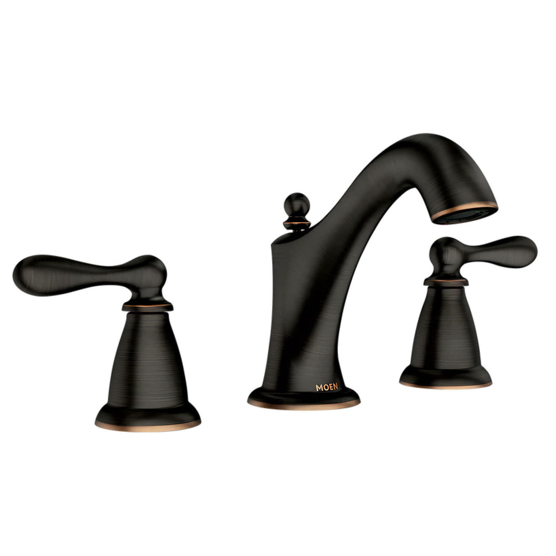 MOEN Caldwell WS84440BRB Two-Handle High Arc Bathroom Faucet in Mediterranean Bronze