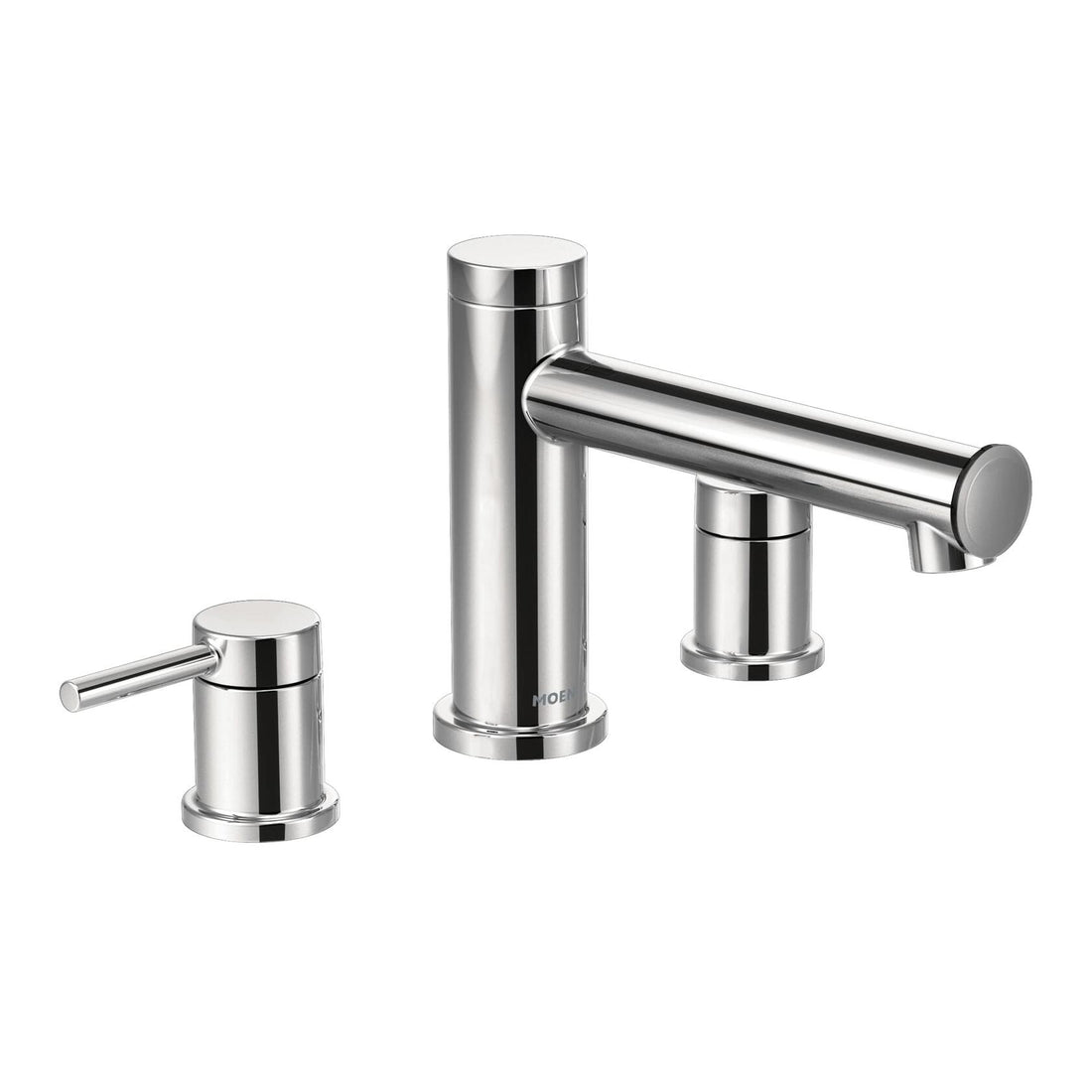 MOEN Align T393 Two Handle Deck Mount Modern Roman Tub Faucet Trim Kit in Chrome (Valve Required)