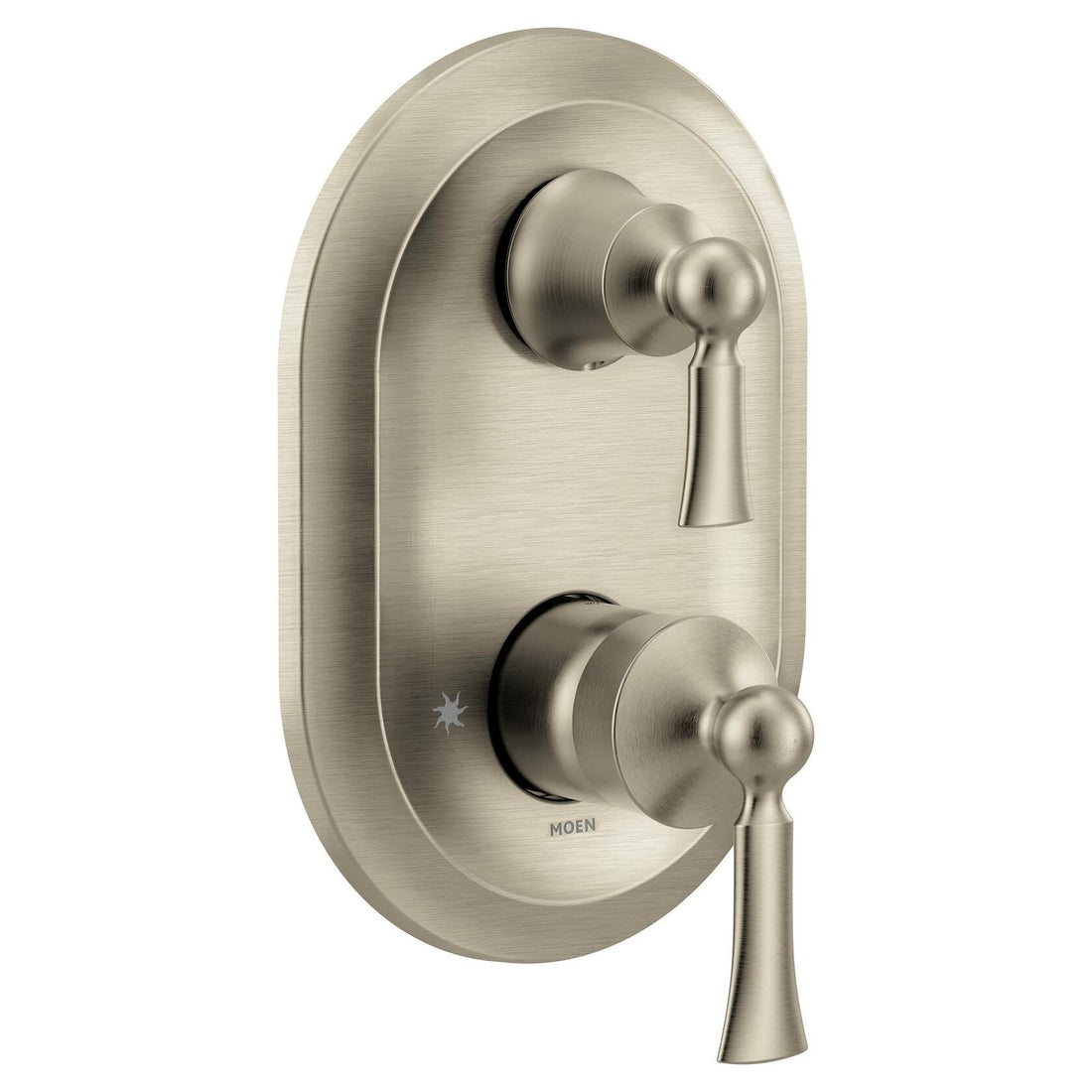 MOEN Wynford UT5500BN M-CORE 3-Series 2-Handle Shower Trim Kit with Integrated Transfer Valve in Brushed Nickel (Valve Not Included) - Like New