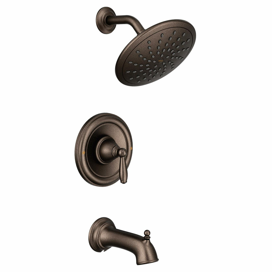 MOEN Brantford T2253EPORB Posi-Temp Rain Shower Single-Handle Tub and Shower Faucet Trim Kit in Oil Rubbed Bronze (Valve Not Included)