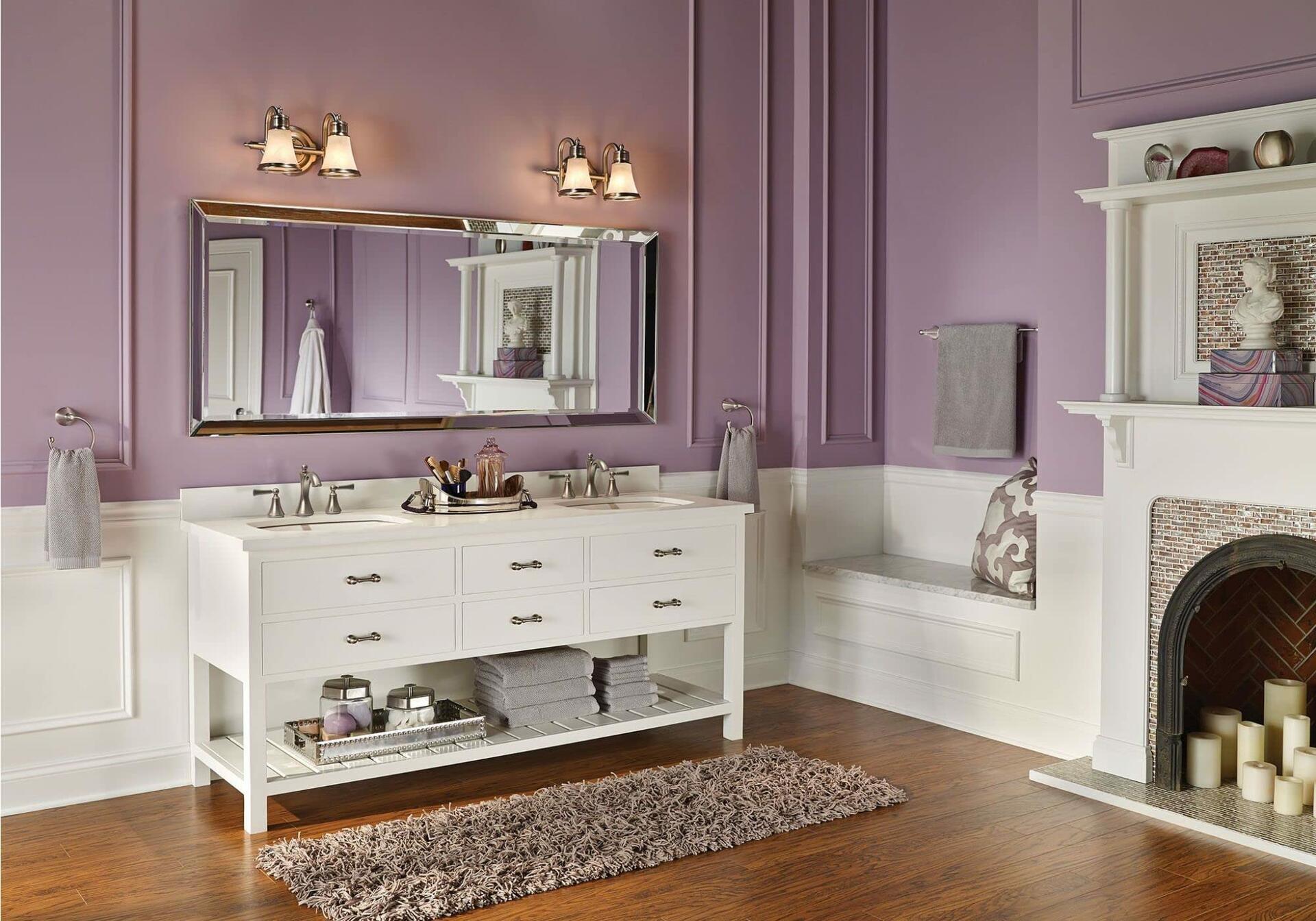 MOEN Wynford T4520BN Two-Handle Widespread High-Arc Bathroom Faucet with Lever Handles in in Brushed Nickel  (Valve Required)