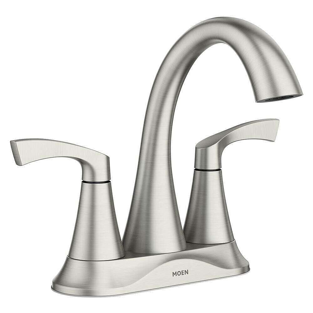 MOEN Korek 84467SRN Centerset 2-Handle Bathroom Faucet in Spot Resist Brushed Nickel
