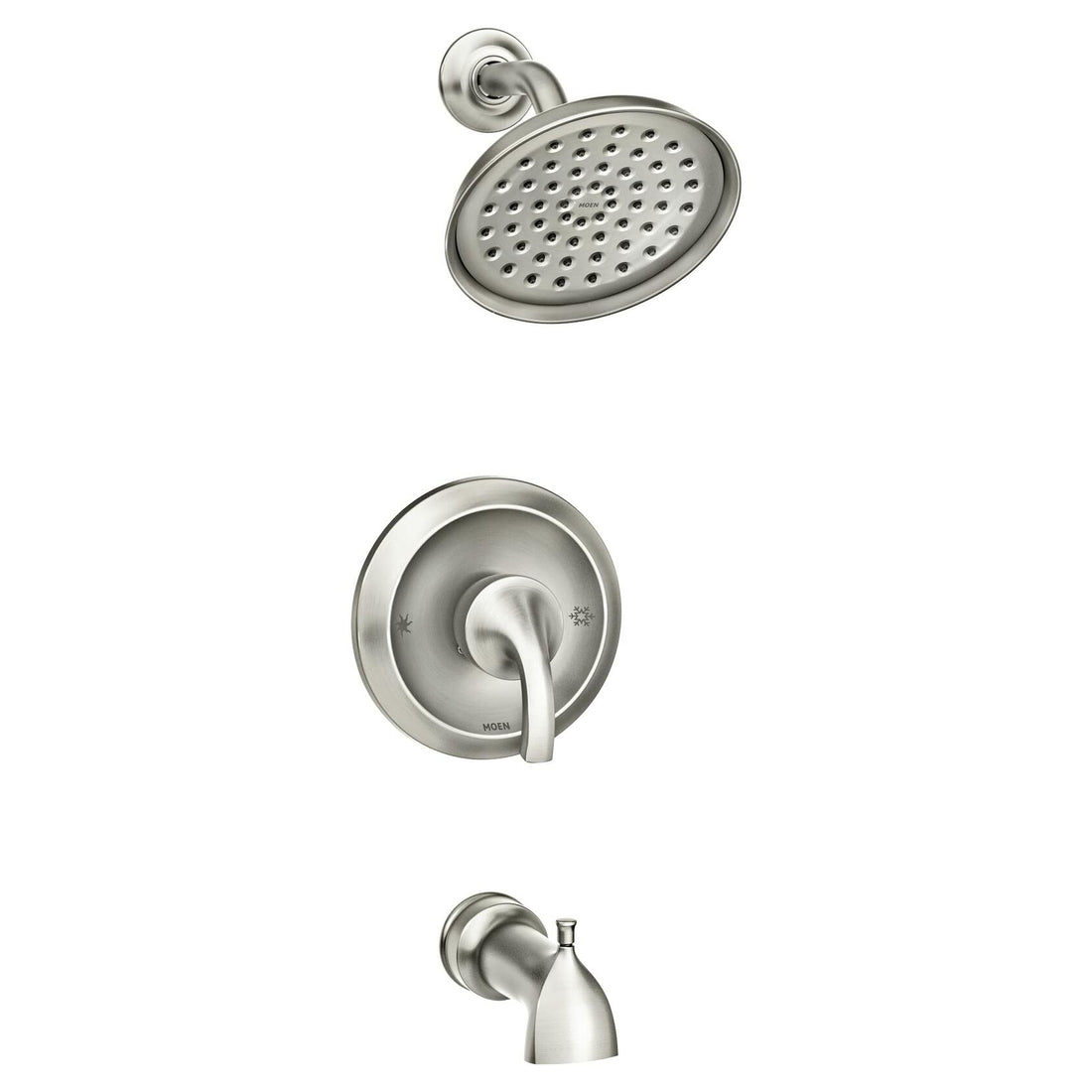 Moen Hamden 82303SRN Posi-Temp Tub and Shower Faucet in Spot Resist Brushed Nickel  (Valve Included)
