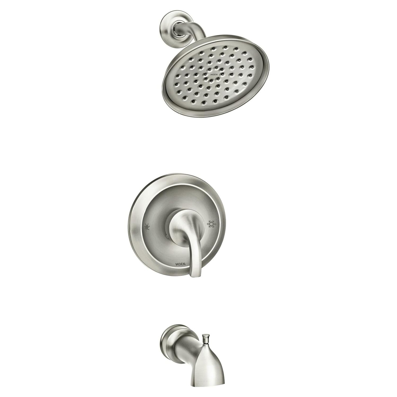 Moen Hamden 82303SRN Posi-Temp Tub and Shower Faucet in Spot Resist Brushed Nickel  (Valve Included)