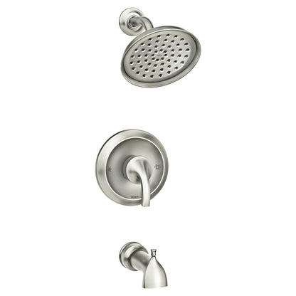 Moen Hamden 82303SRN Posi-Temp Tub and Shower Faucet in Spot Resist Brushed Nickel  (Valve Included)