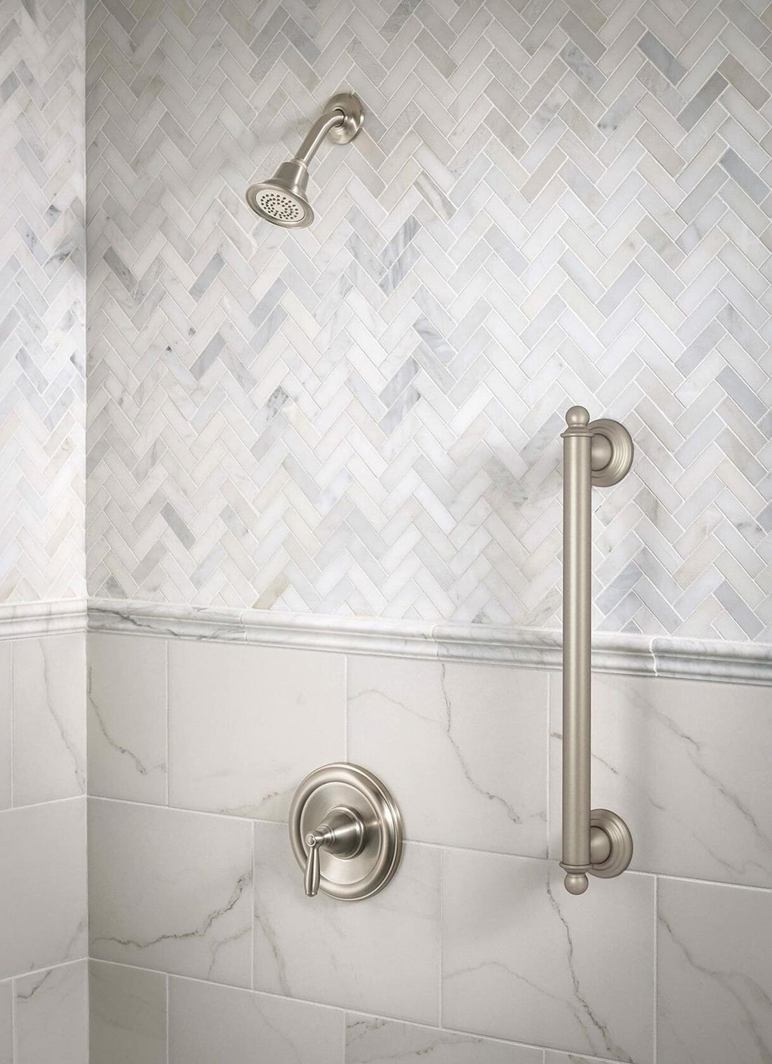 MOEN Brantford T2152BN Posi-Temp Single-Handle 1-Spray Shower Faucet Trim Kit in Brushed Nickel (Valve Not Included)