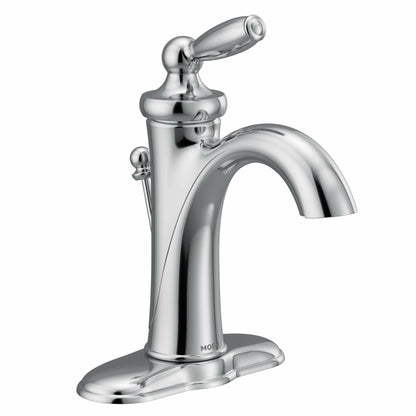 MOEN Brantford 6600 Single Hole Single-Handle High-Arc Bathroom Faucet in Chrome
