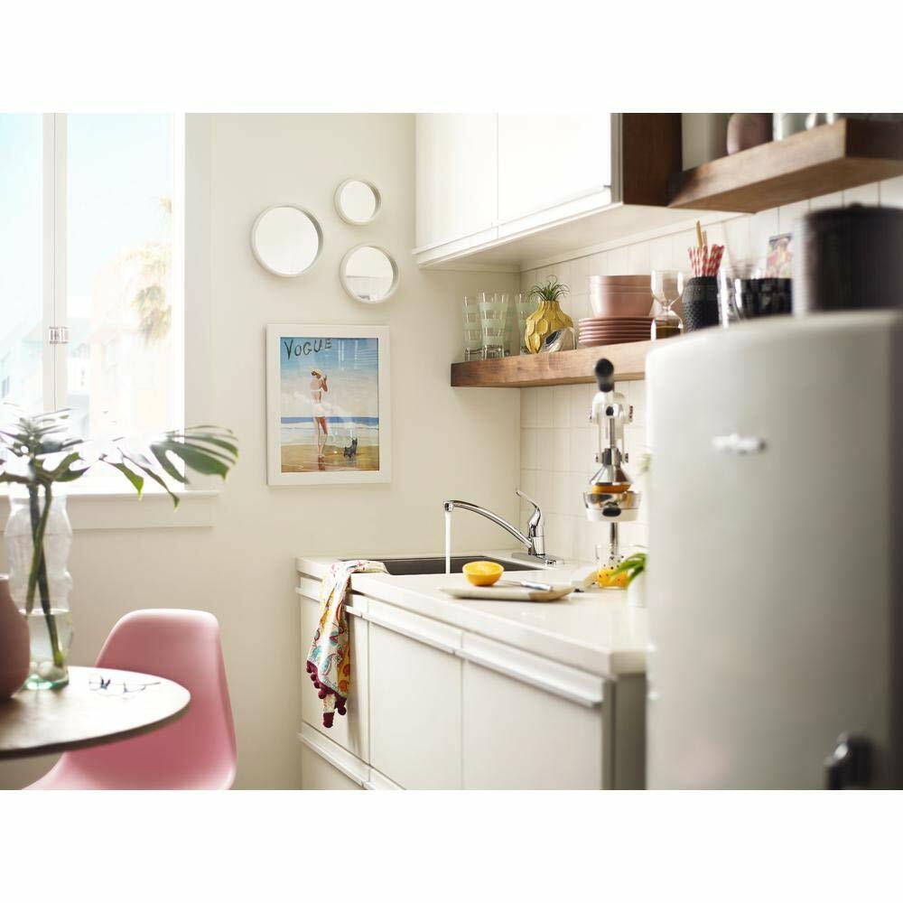 MOEN Adler 87201 Single-Handle Low Arc Kitchen Faucet in Chrome with Tool Free Install