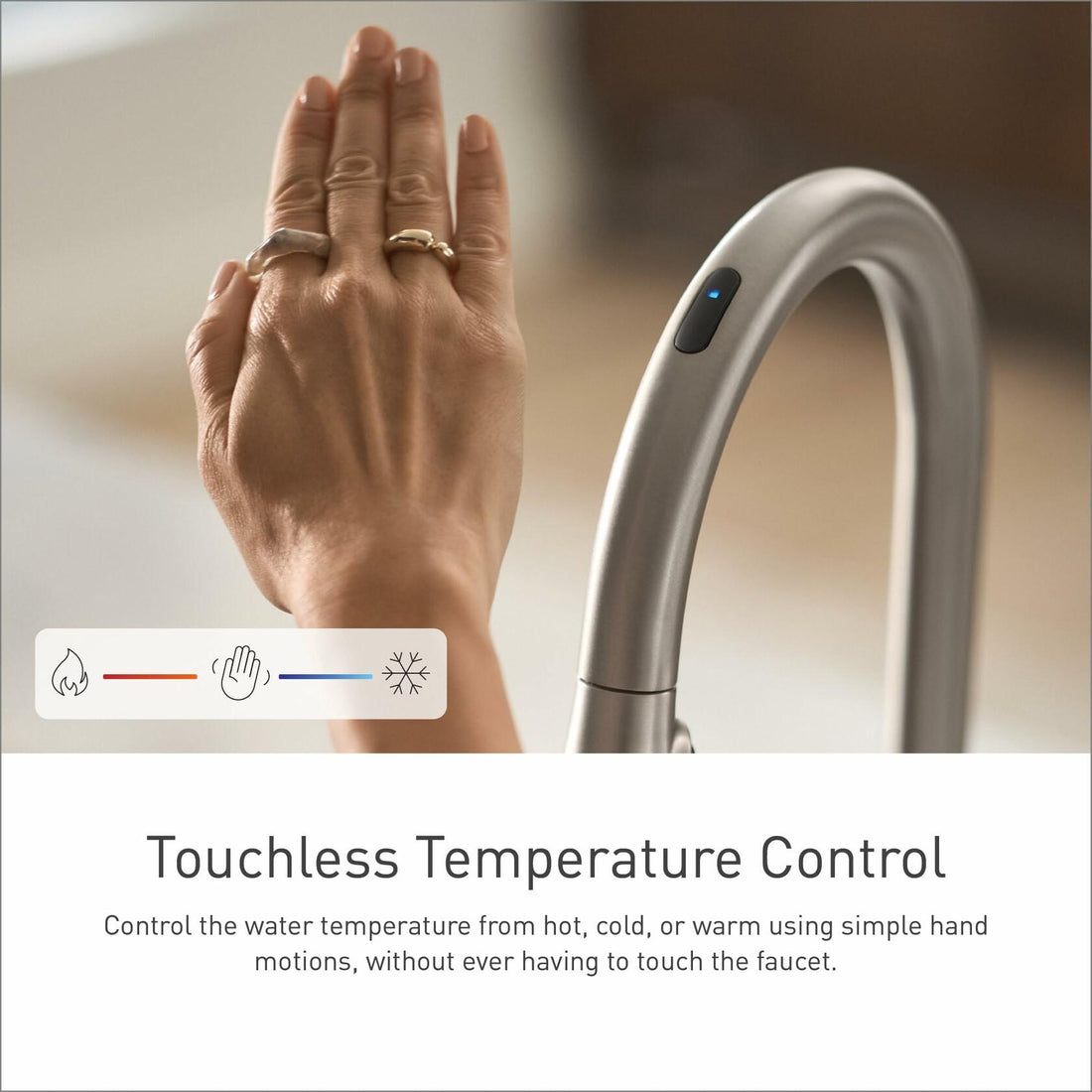 MOEN Paterson S75003EV2BL Smart Faucet Touchless Pull-Down Sprayer Kitchen Faucet with Voice and Motion Control in Matte Black