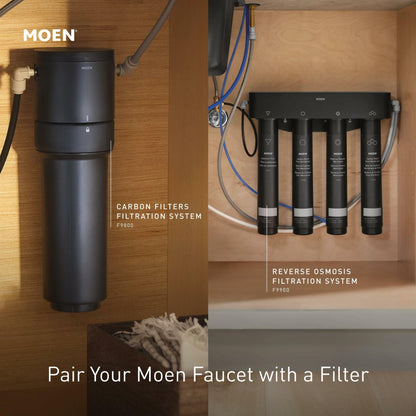 MOEN SIP F7660BL Single Handle Deck-Mount Filtered Kitchen Faucet in Matte Black