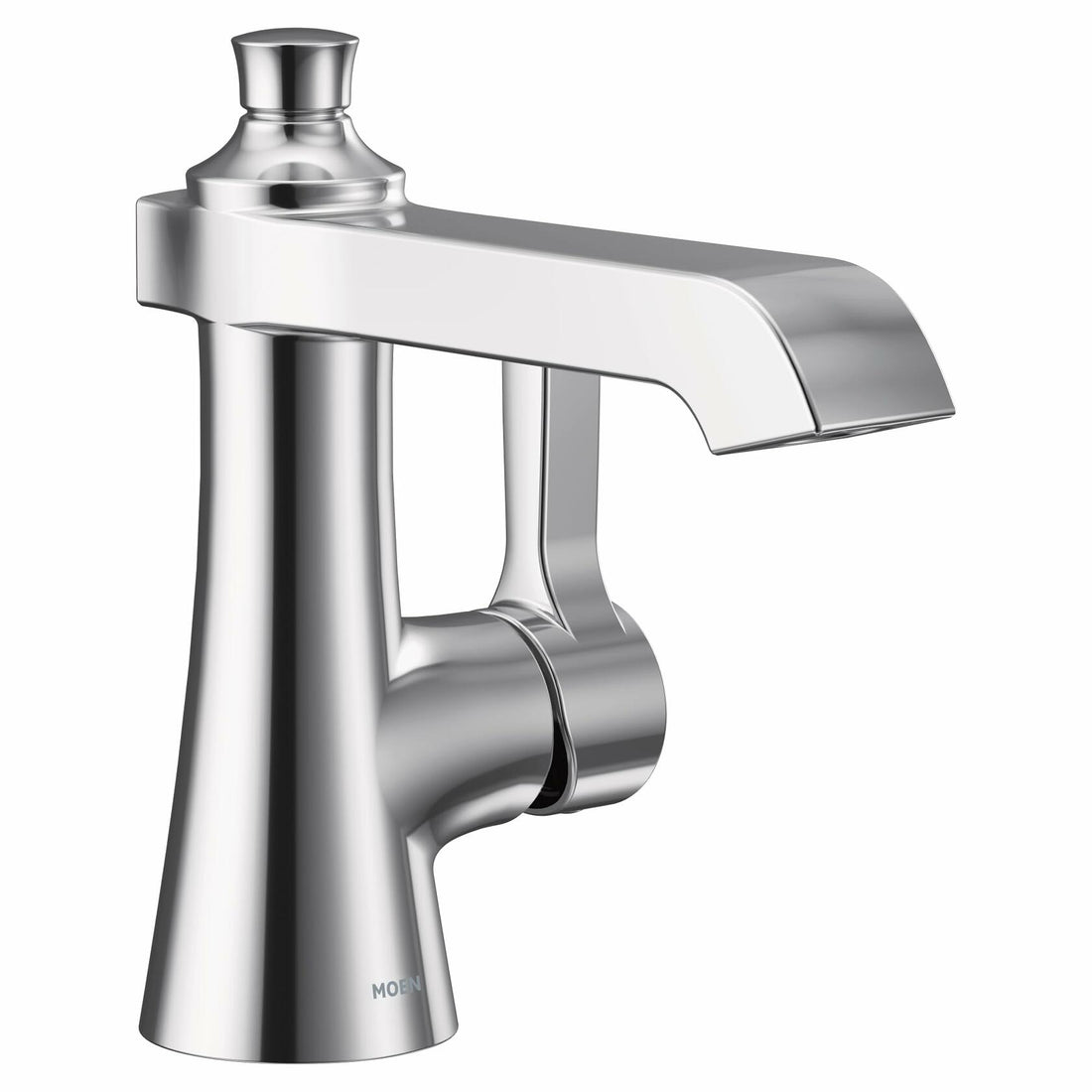 MOEN Flara S6981 One-Handle Single Hole Bathroom Faucet with Drain Assembly in Chrome