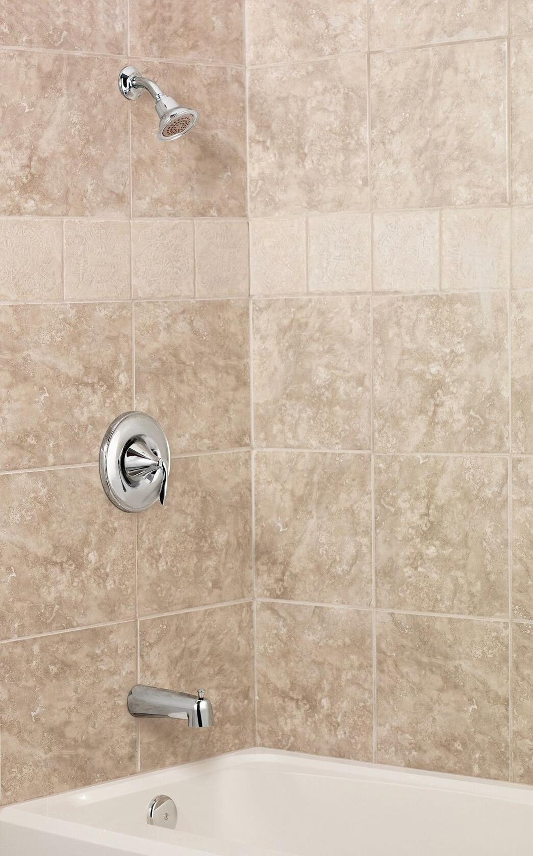 MOEN Eva T2133BN Posi-Temp 1-Handle Tub and Shower Trim Kit in Brushed Nickel (Valve Not Included)
