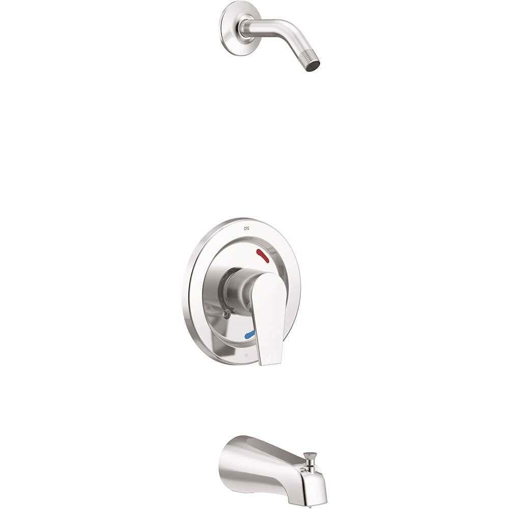 MOEN Cleveland Faucet Slate 48003NHCGR One Handle Bathtub & Shower Faucet in Chrome (Trim Only)