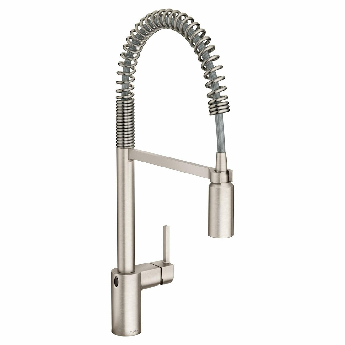 MOEN Align 5923EWSRS Single Handle Pre-Rinse Spring Pulldown Kitchen Faucet with MotionSense Wave and Power Clean in Spot Resist Stainless