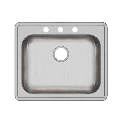 Elkay GE12521 Dayton 25&quot; Drop In Single Basin Kitchen Sink in Stainless Steel