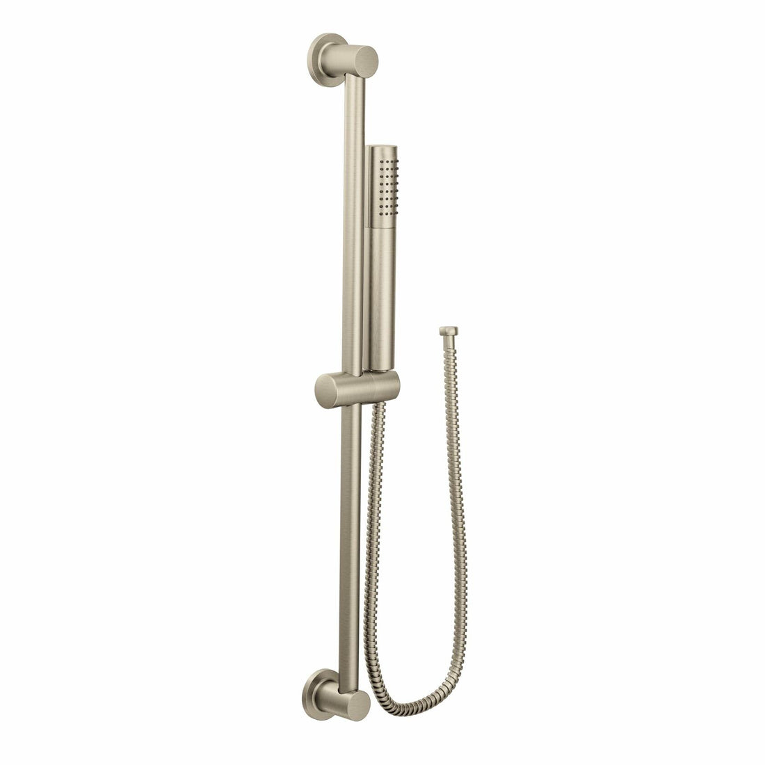 MOEN Level 3887EPBN Modern Eco-Performance Handshower Handheld Shower with 30-Inch Slide Bar and 69-Inch Metal Hose in Brushed Nickel