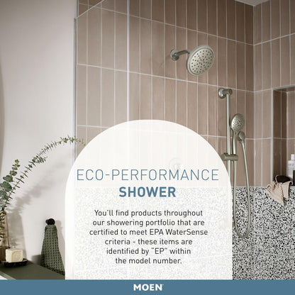 Moen Chrome Eco-Performance 5-Function Handheld Shower with 30-Inch Slide Bar and 69-Inch Hose, 3558EP
