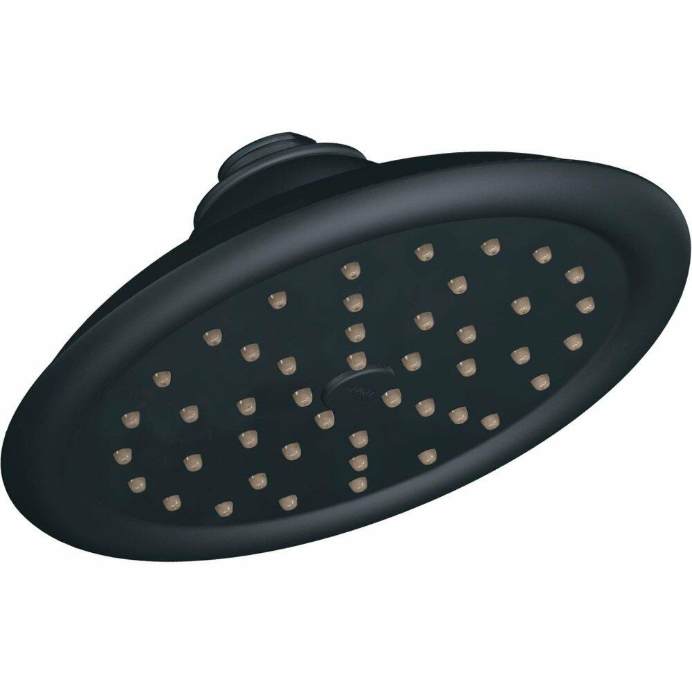 MOEN S6310WR 1-Spray Pattern with 2.5 GPM 7 in. Wall Mount Fixed Shower Head in Wrought Iron