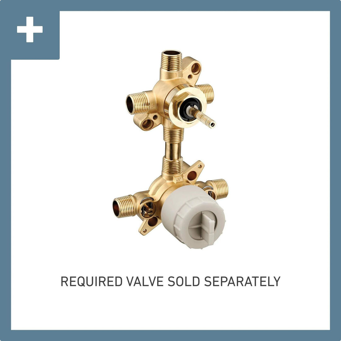 Moen UT3611BG Voss M-CORE 3-Series 2-Handle Shower Trim with Integrated Transfer Valve, Valve Required, Brushed Gold