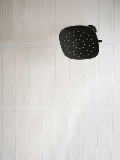 Moen Verso Infiniti Dial Square Rain Shower Head, 7-Inch Diameter Spray Head, Matte Black, 220R5BL