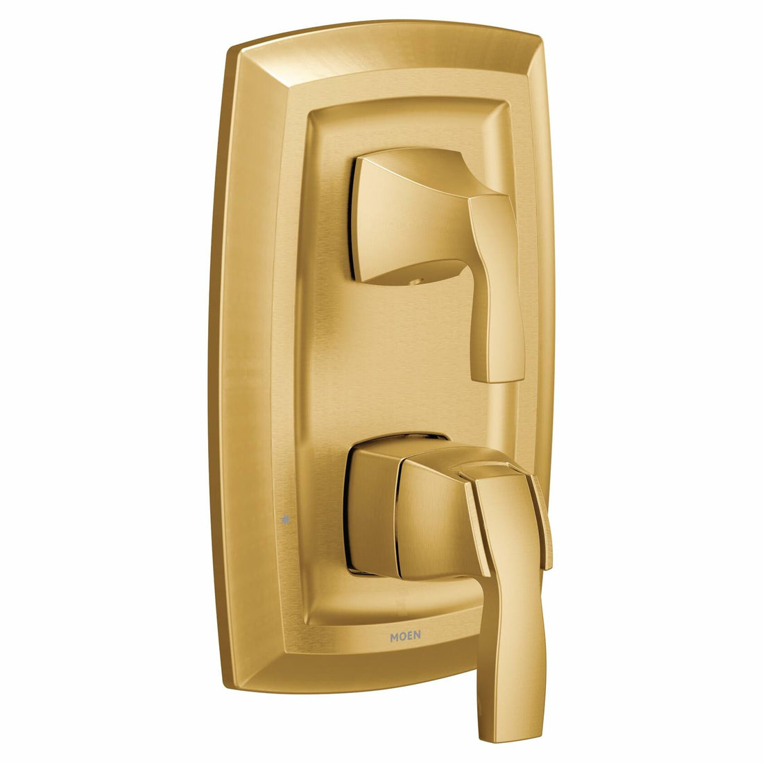 Moen UT3611BG Voss M-CORE 3-Series 2-Handle Shower Trim with Integrated Transfer Valve, Valve Required, Brushed Gold