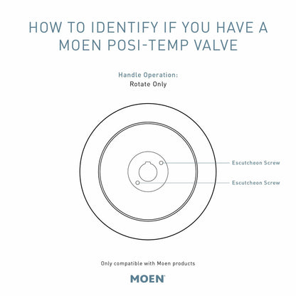 MOEN Genta LX T2471 One-Handle Posi-Temp Valve Trim Kit in Chrome (Valve Not Included)