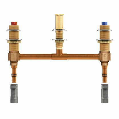 MOEN 4797 Two Handle Roman Tub Valve 10&quot; Centers Pex with 1/2&quot; Cpvc Adapters