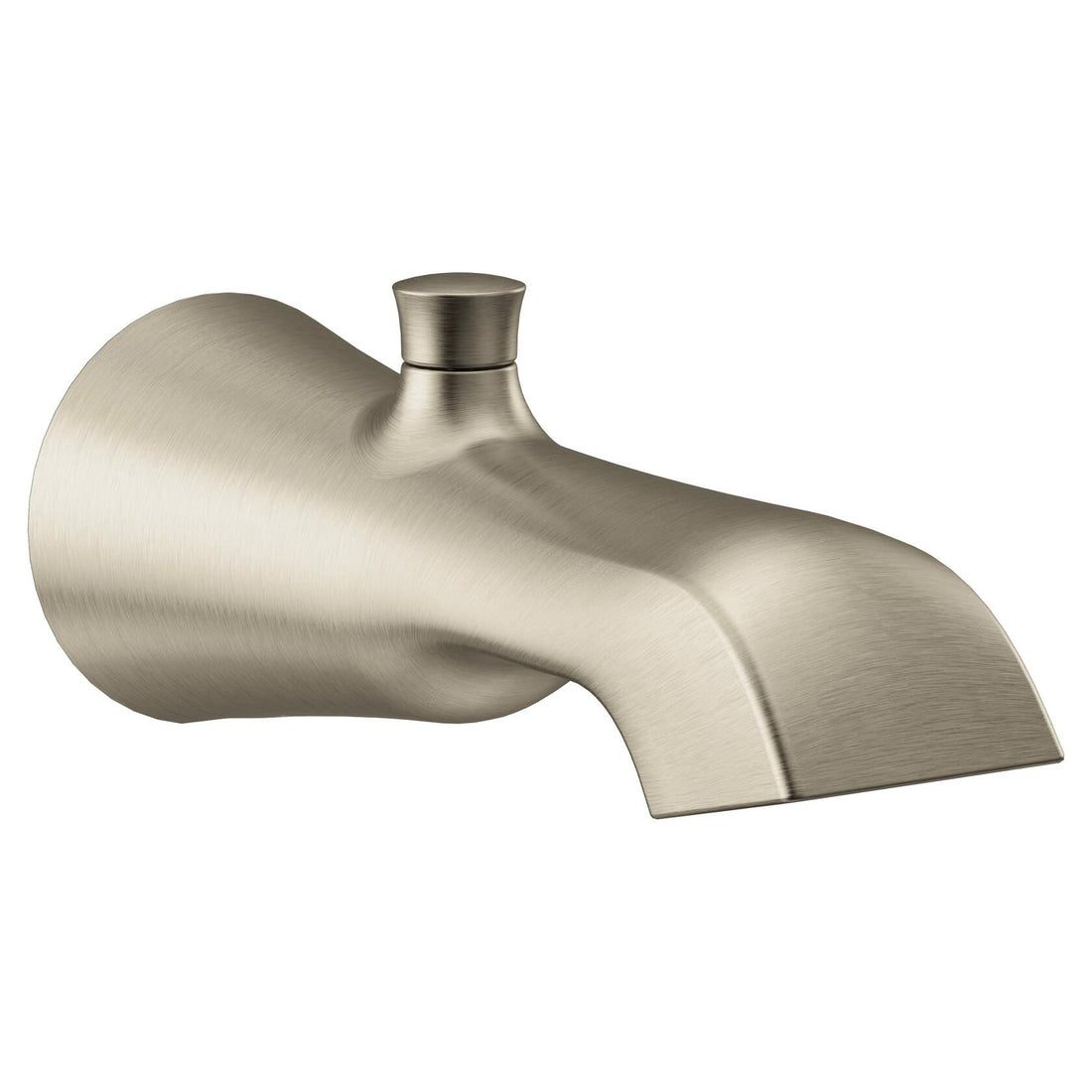 MOEN Flara S989BN 1/2-Inch Slip Fit Connection Diverter Tub Spout in Brushed Nickel