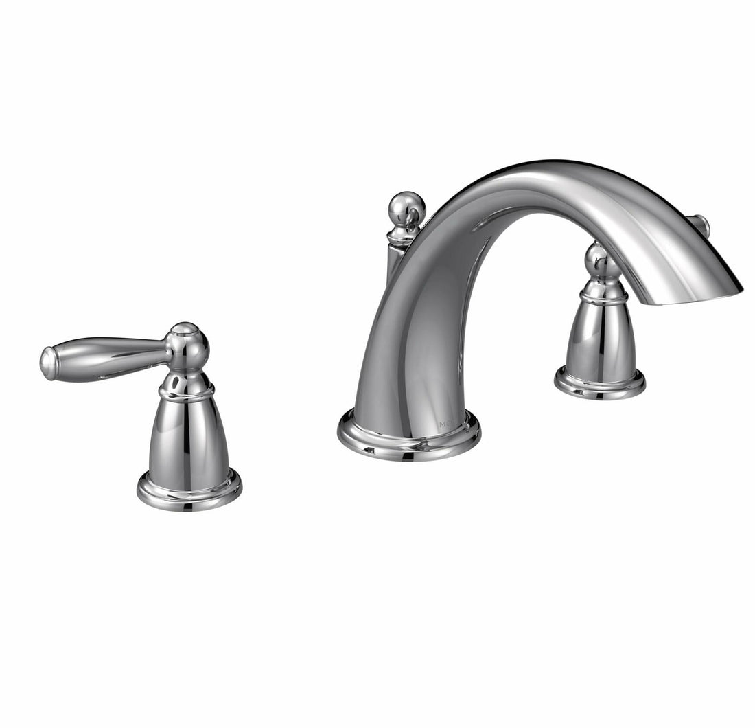 MOEN Brantford T933 Two-Handle Deck Mount Roman Tub Faucet Trim Kit in Chrome (Valve Required)